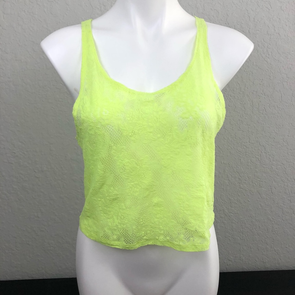PINK Victoria’s Secret Neon Lace Crop Top